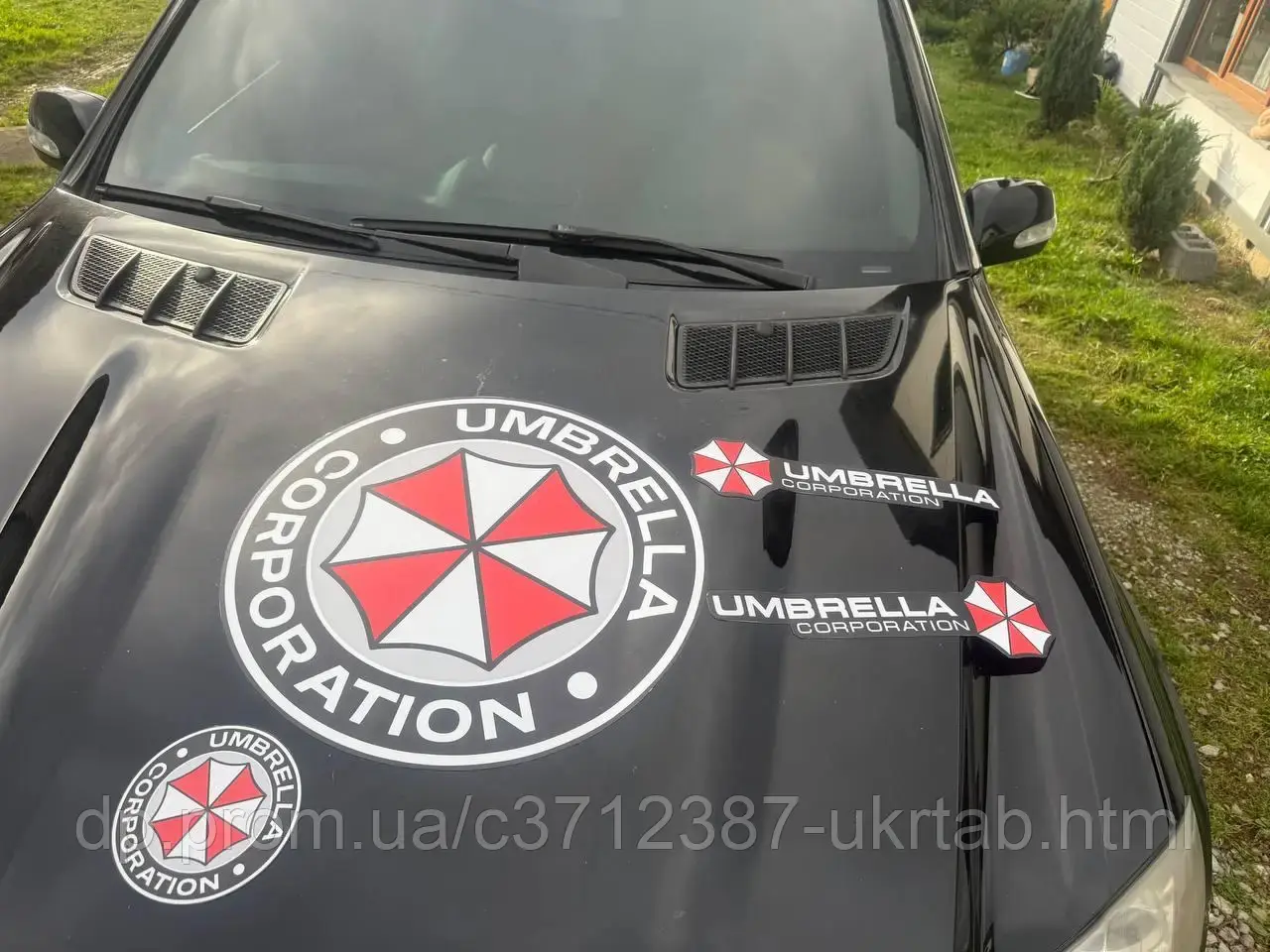 Магнитная наклейка Umbrella Corporation Resident Evil | Логотип био корпорации на авто, капот, дверь