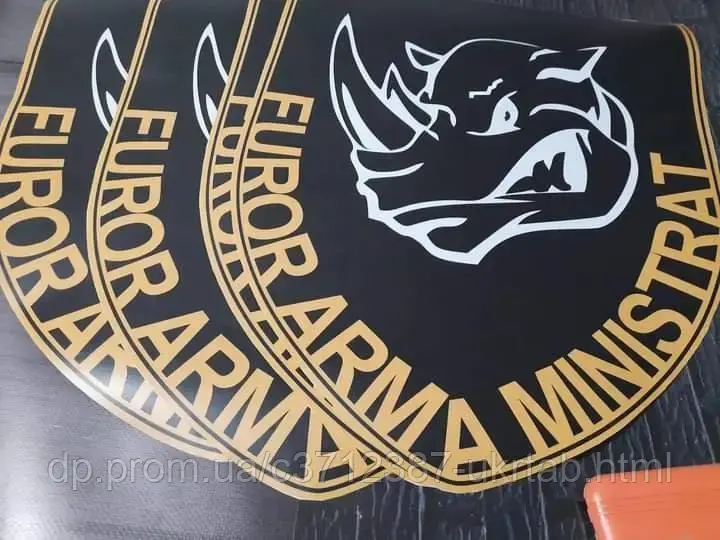 Магнитная наклейка «Furor Arma Ministrat» 10х8см Магнит на авто, кузов
